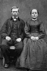 Brudeparet Amund Elvesæter (f. 1843) og Anne Elvesæter (f. S