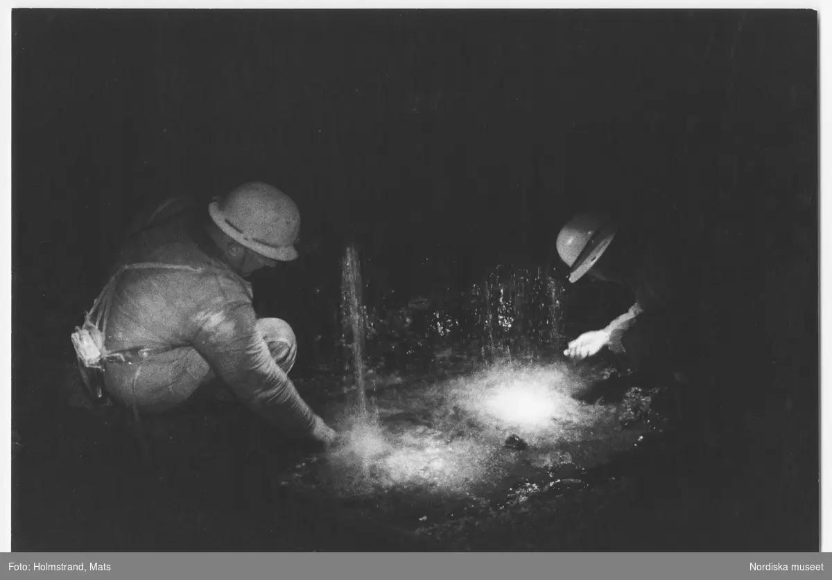 Långbans gruva, en av världens mineralrikaste platser.  Gruving. Gösta Breitholtz och gruvfogde Nils Jansson.