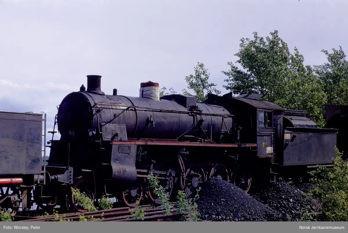 Utrangert damplokomotiv type 26c nr. 412 på Hamar