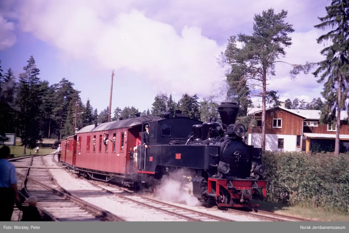 Damplokomotiv nr. 7 "Prydz" med Tertittoget på Norsk jernbanemuseum