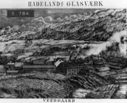 Hadeland glassverk: Veed Gaard (foto av maleri)