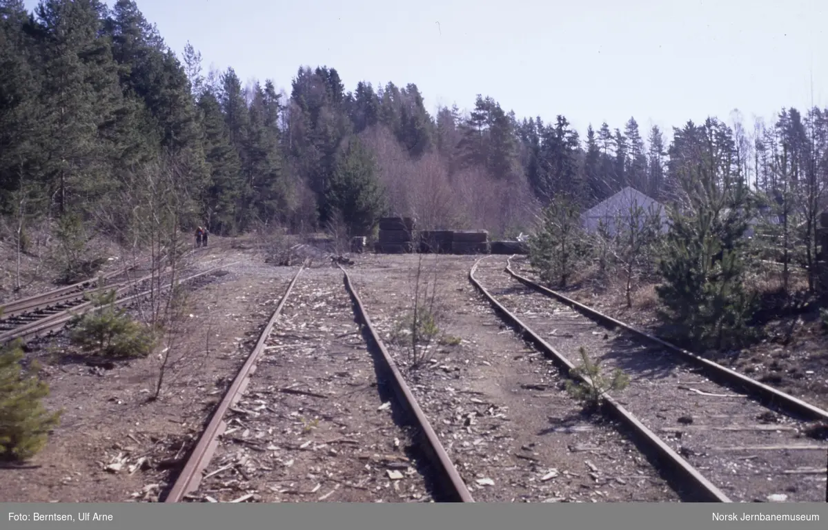 Sidespor i Brødremoen grustak mellom Askim og Mysen stasjoner på Østfoldbanen Østre linje