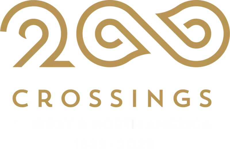 The logo illustrates a knot that can look like an infity symbol. Under the symbol it says "Norway and North America"