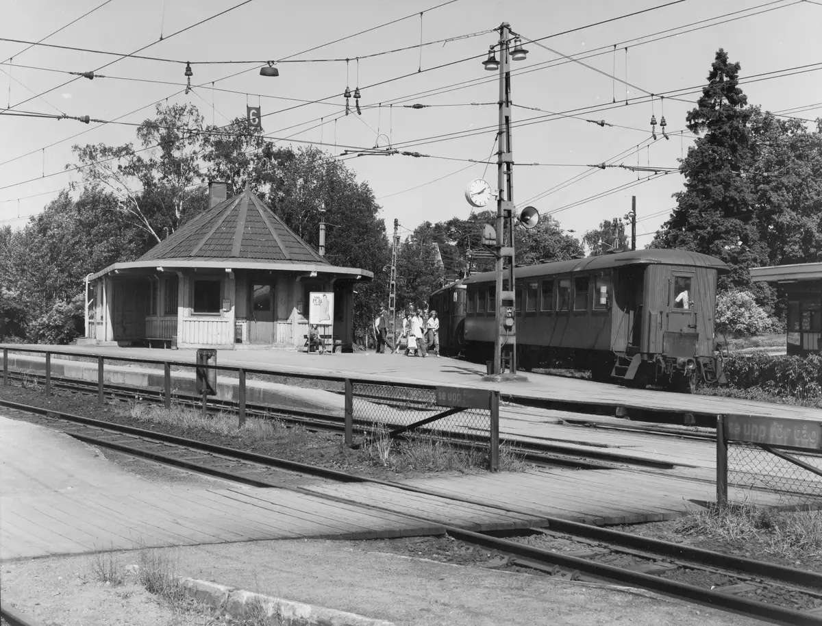 Ösby station, 1980-talet. Roslagsbanan.