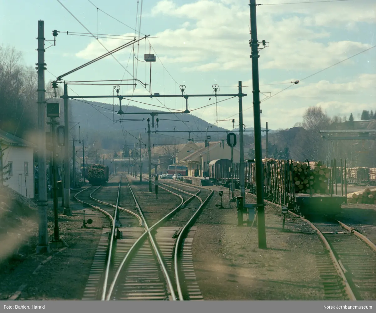 Bø stasjon sett fra lokomotivet