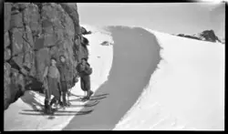 Skitur til Brekken. Sverre Idsøe, Odd Kjellås, Albert Barsta