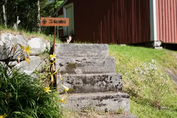 Det er egen tursti tilknyttet kystpilgrimsleia på Rosvoll.