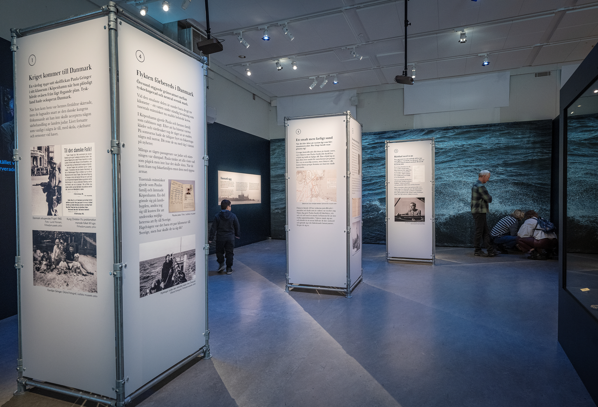 Utställning, museiaktivitet "Räddningen över sundet" på Sjöhistoriska museet.
