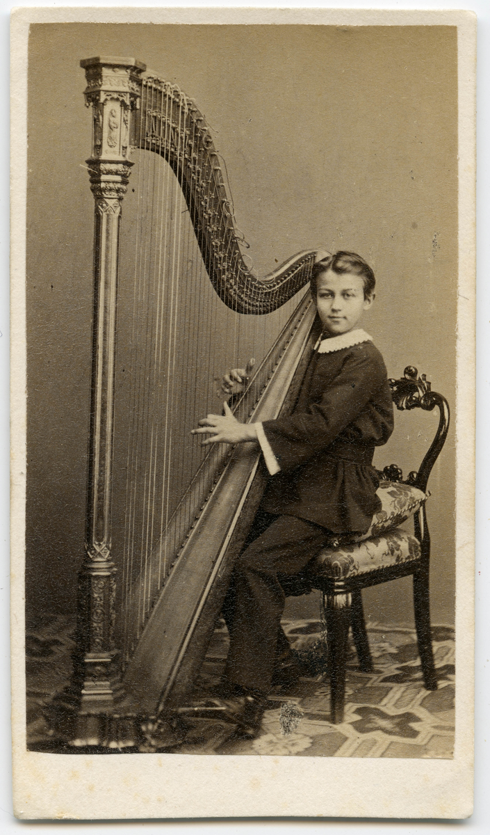 Porträtt på Franz Ponitz. Harpist.