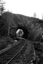 Parti fra Numedalsbanen ved Hvitsten tunnel mellom Gvammen o