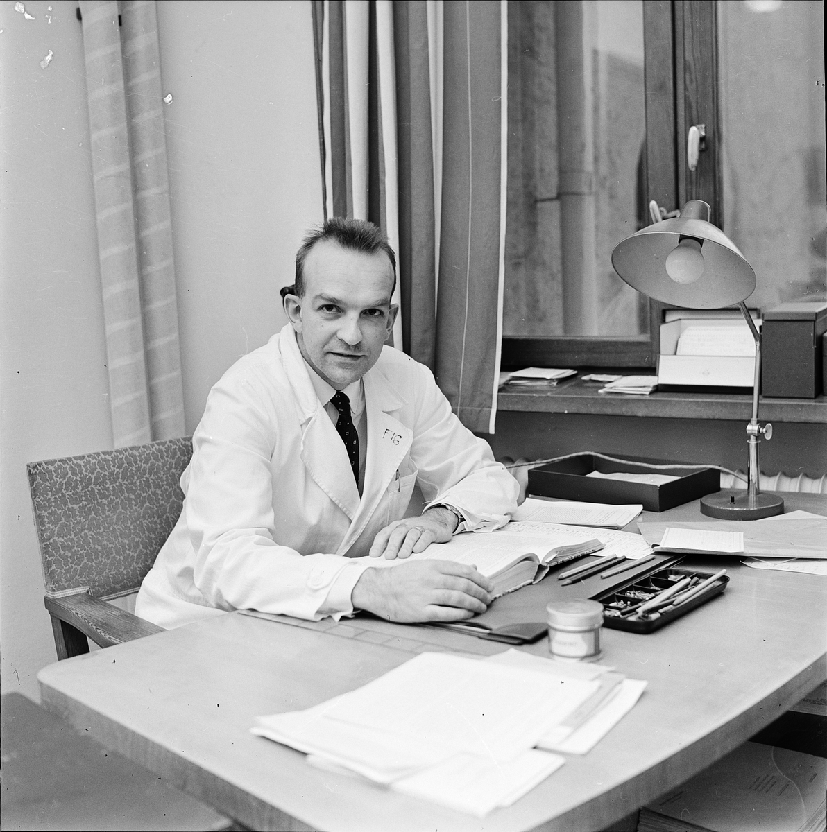 Docent Lars Beckman vid Institutionen för medicinsk genetik, Uppsala 1961