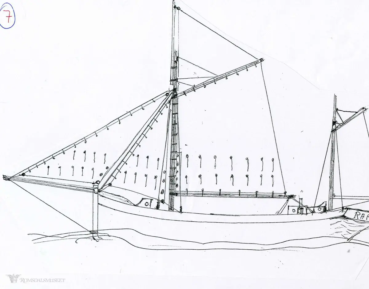 Motorsluppen «Rap» var på ca 50 fot og ble benyttet til både fiske og ...