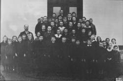 Klassebilde, Eidsvåg skole. Namneliste, sjå reg.kort nr.2626