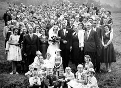 Bryllupet til Gunnlaug og Hans Blindheim..Brudeparet med gje