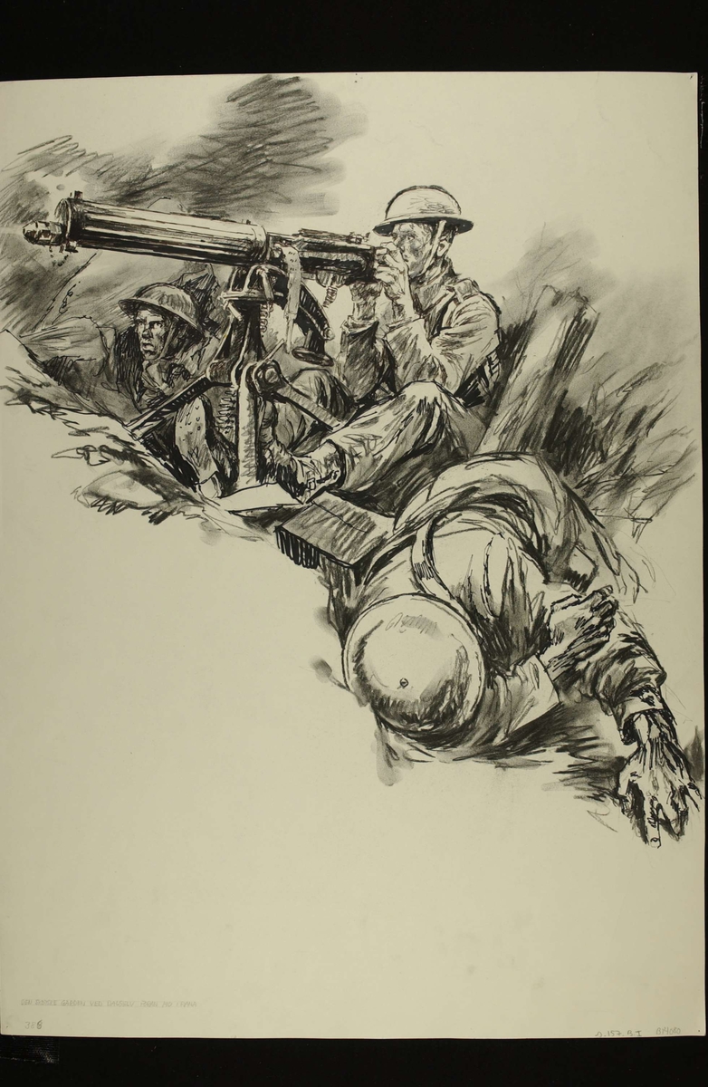 Den skotske garde kjemper tappert ved Dalselv. Kampene i Norge 1940, bind 2, side 133.