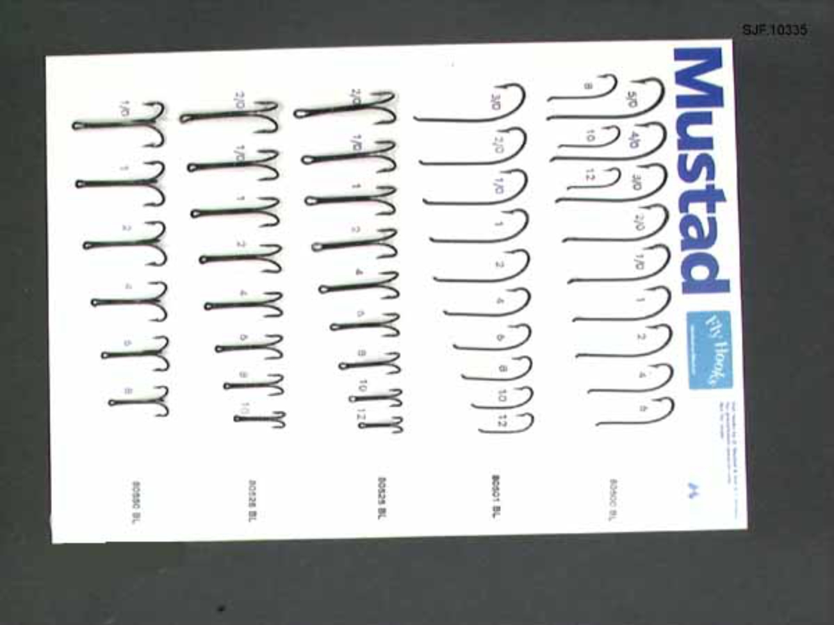 Mustad 80501 -lohiperhokoukut,koko:1/0