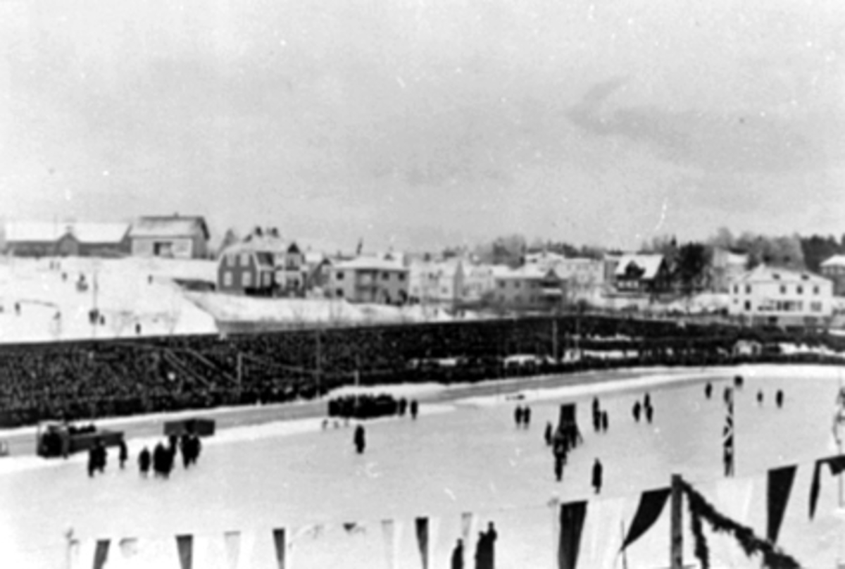 Hamar stadion, skøytebane, europamesterskap på skøyter 1934, publikum, EM 1934, 
