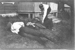 GRUPPE: 3, FRA VENSTRE: TRYGVE FREMSTAD, EIVIND AALSTAD, BAR