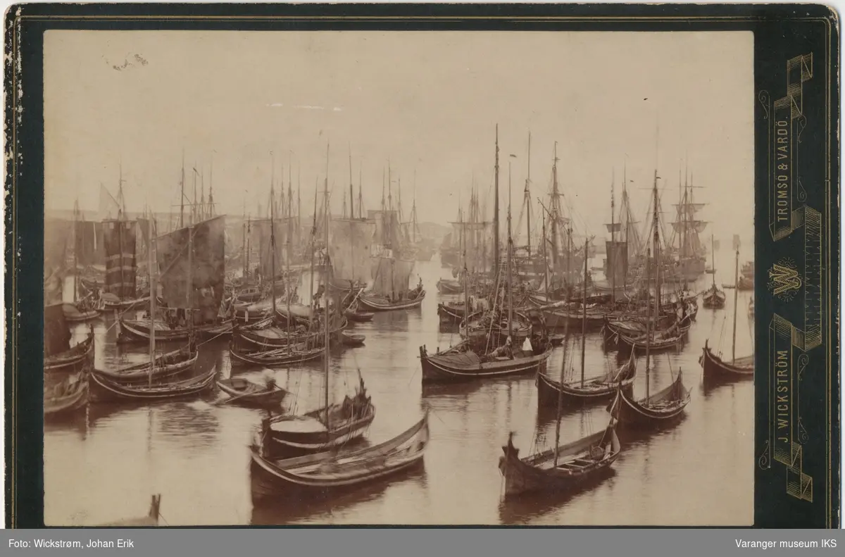 Nordlandsbåter i Nordre Våg, Vardø, 1. mai 1887