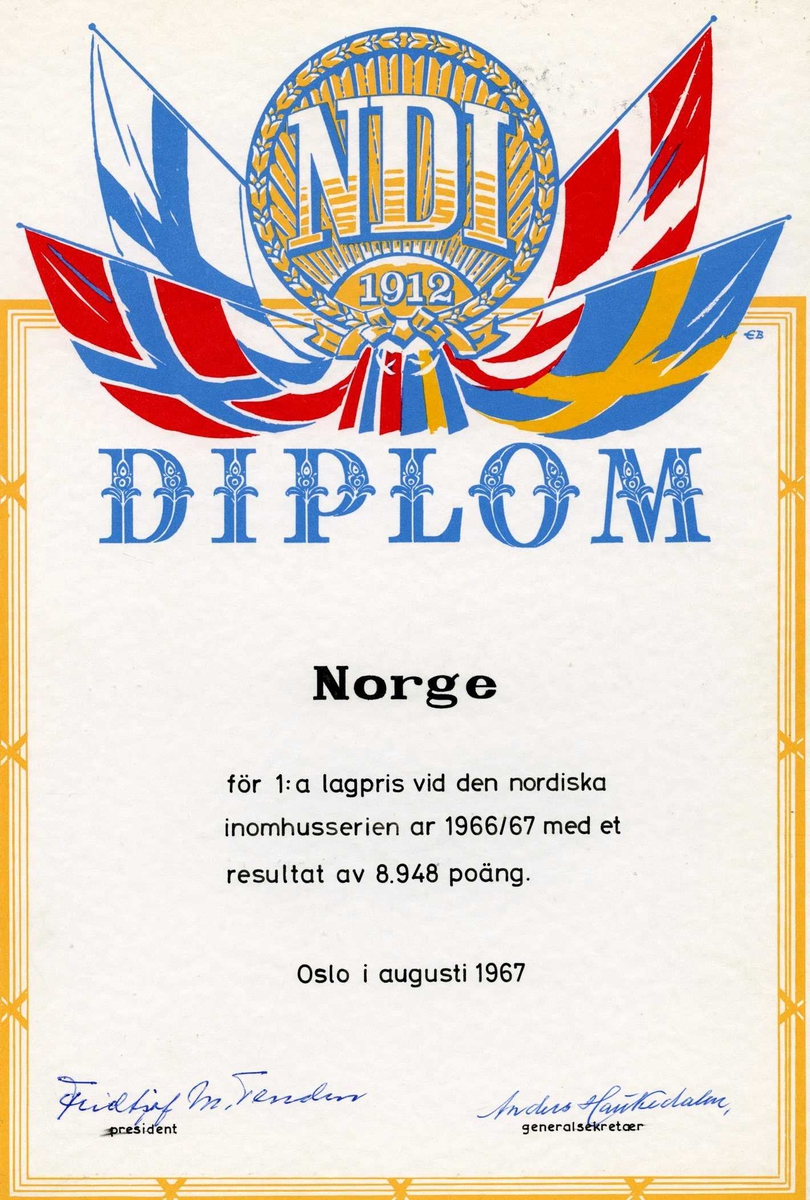 NDI-logo med nordiske flagg