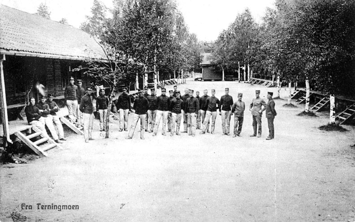 Soldater på Terningmoen, ca. 1906