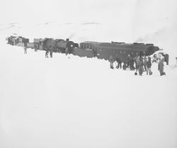 Snøbrøyting på jernbanen over Saltfjellet