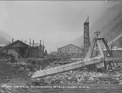 Rjukan Fabrikkanlegg II 99. Nedrivning af telefonmast