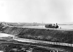 Damplokomotiv på "Lillestrøm Bank", en fylling som i 1861 er