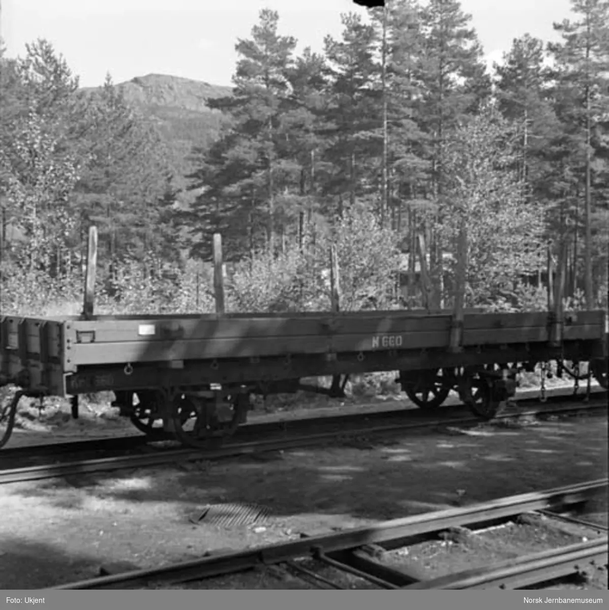 Godsvogn litra N nr. 660 på Setesdalsbanen