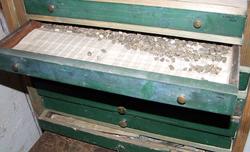 Skuff med typer, 697 stk