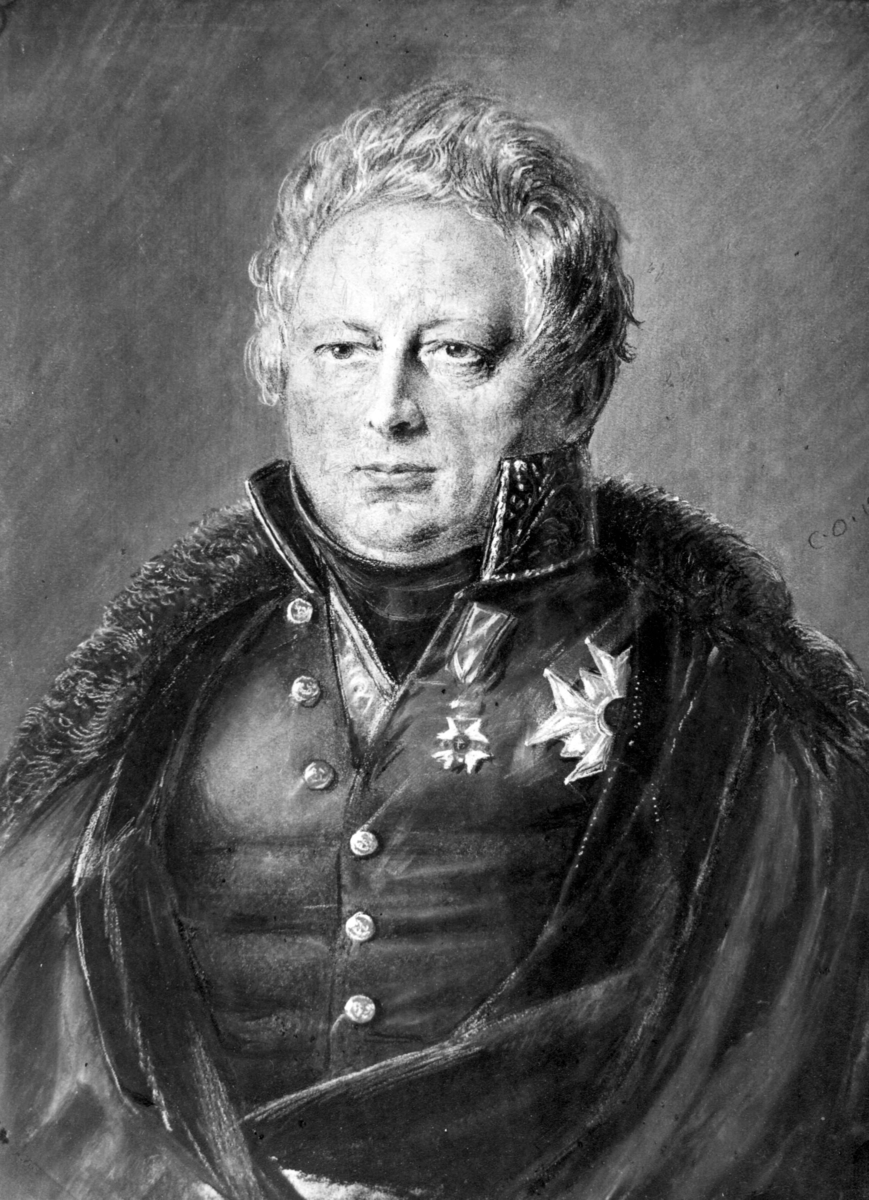 Portrett, Palle Rømer Fleischer i uniform som general.