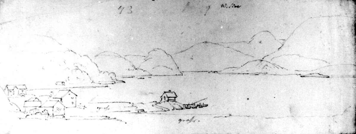 Søndeled
Fra skissealbum av John W. Edy, "Drawings Norway 1800".