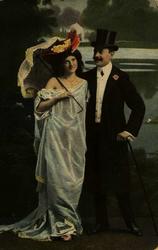 Postkort. Jule- og nyttårshilsen. Fotografisk motiv. Eksteri