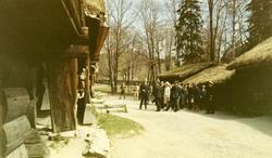 Islands president besøker NF 4/5 1971. Følget i Setesdalstun