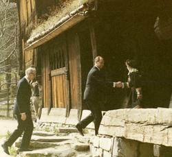 Islands president besøker NF 4/5 1971. Setesdalstunet. Presi