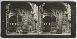 Stereoskopi. Interiør i kirken St. John Lateran, Roma, Itali