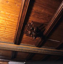 Interiør fra gården Kornhaug, rivningstruet.  Illustrasjonsb