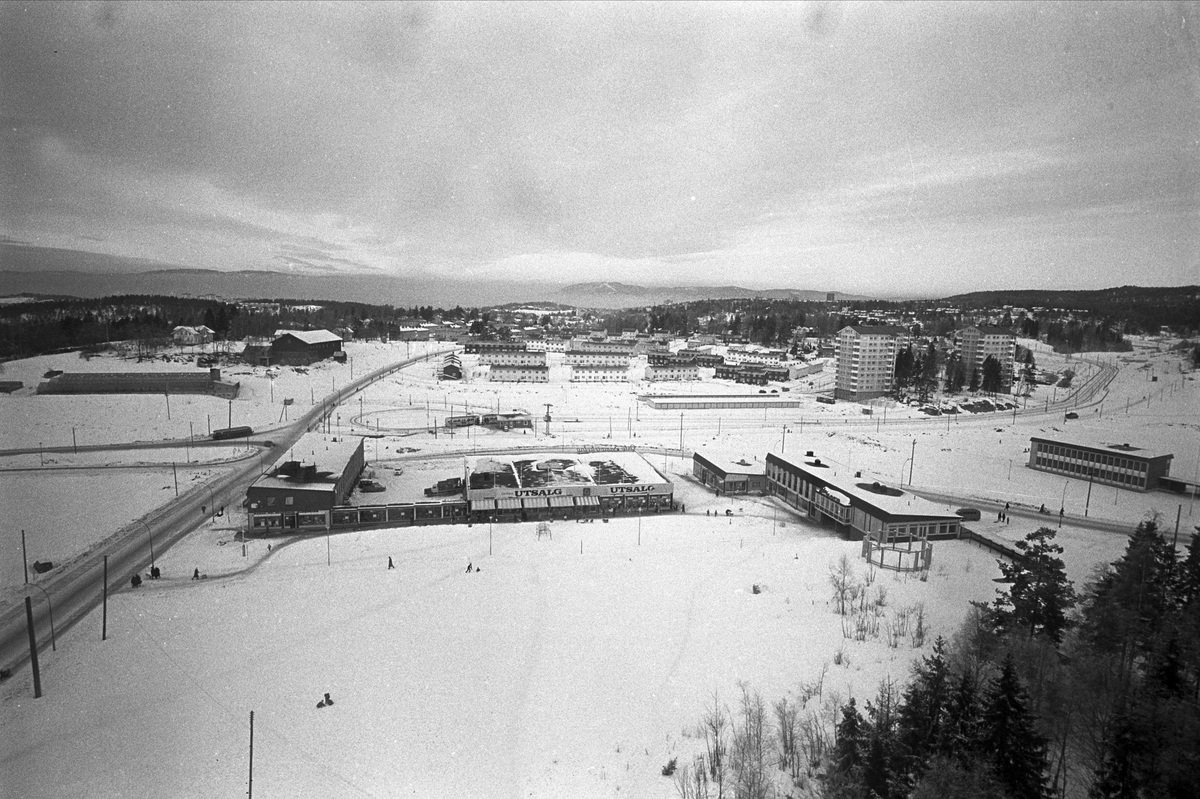Serie. Bebyggelse og vinterlandskap. Bøler, Oslo.