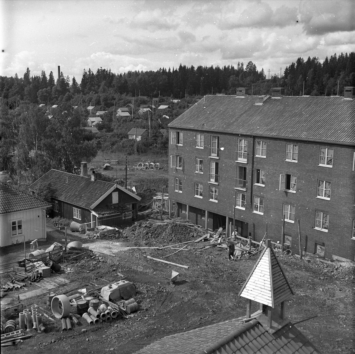 Sogn studentby, Oslo, 22.08.1954. Bebyggelse.