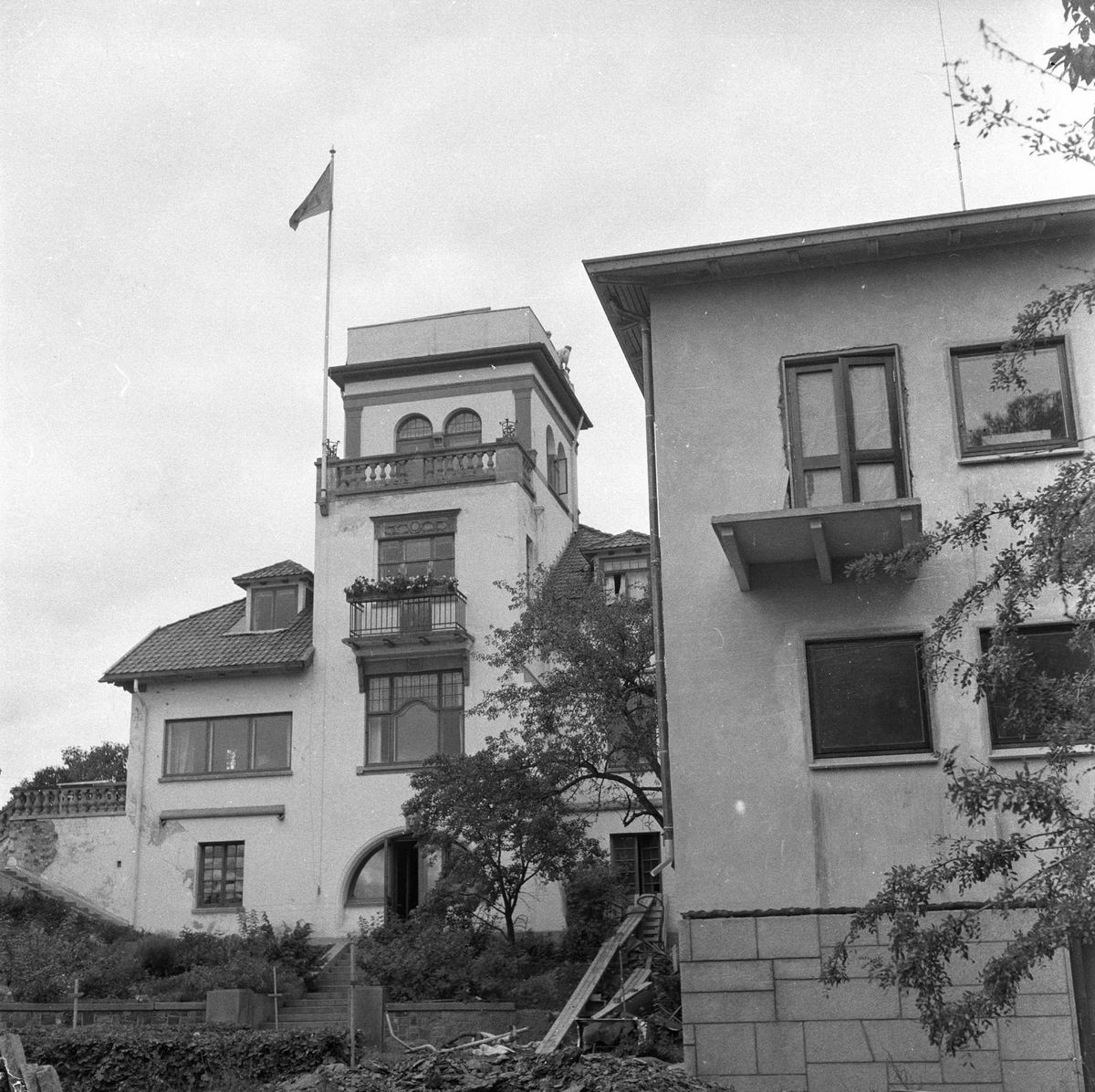 Bjørnebo, Smestad, Oslo, 02.08.1958. Skipsreder Lorentzens bolig.