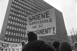 Oslo, 30.11.1970, demonstrasjon for bevaring av Sagene lærer