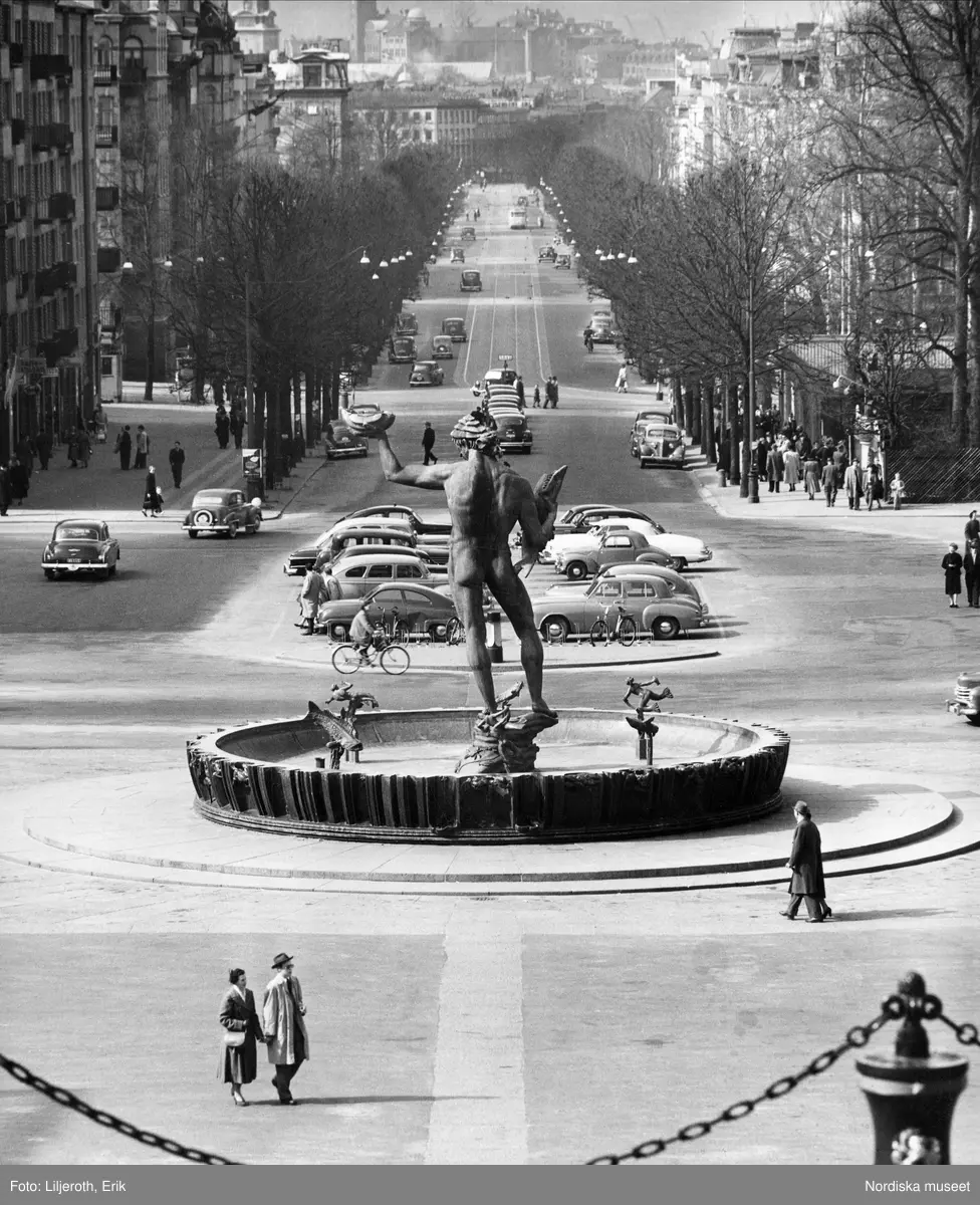Göteborg. Poseidonstatyn på Götaplatsen