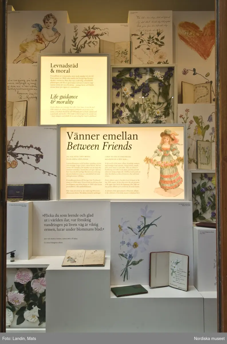 Nordiska museet utställning Poesialbum, valmonter