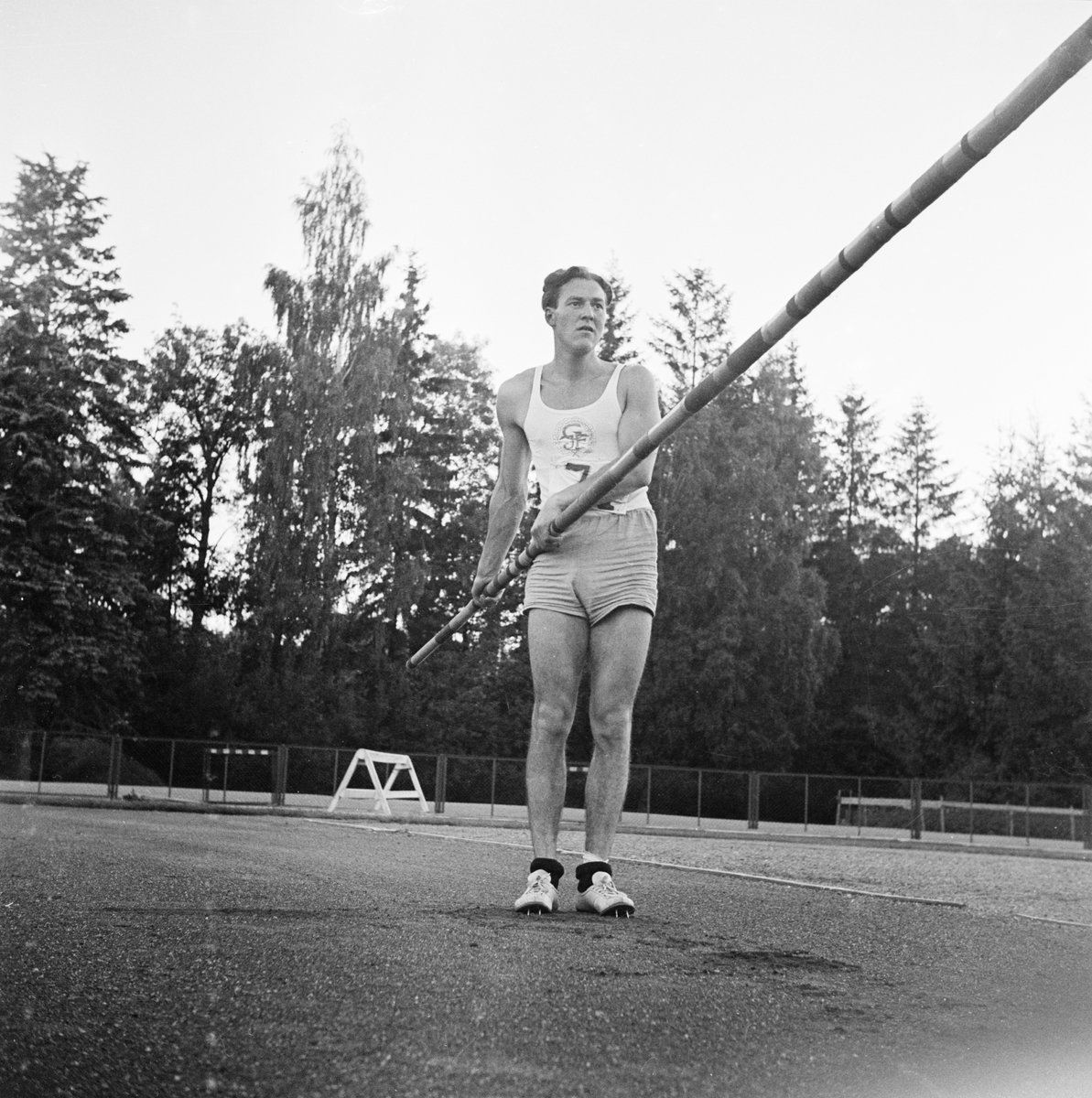 Friidrott, Studenternas Idrottsplats, Uppsala, juli 1947