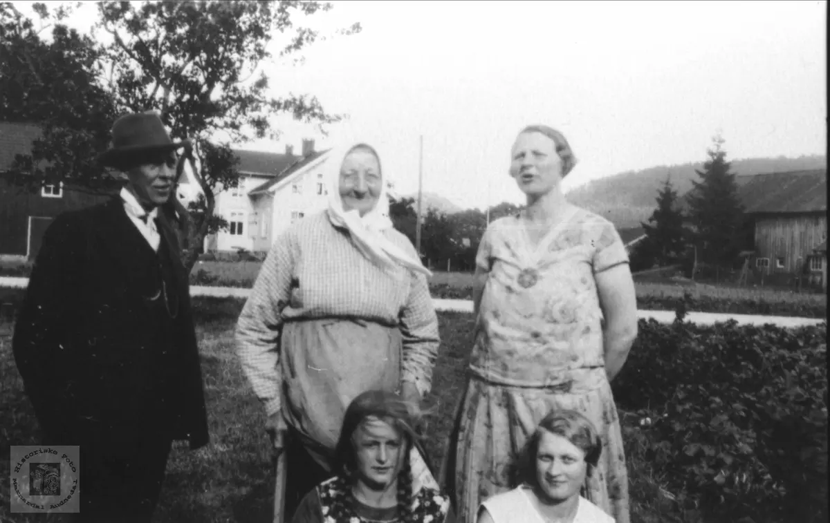 Gamle og unge. Siri Øyslebø, Olga Sofie Skjævesland, Johanna Thj. Øyslebø og Solveig A. Øyslebø.