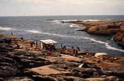 Marinearkeologene i feltet under utgravningen av  'Lossen'(b