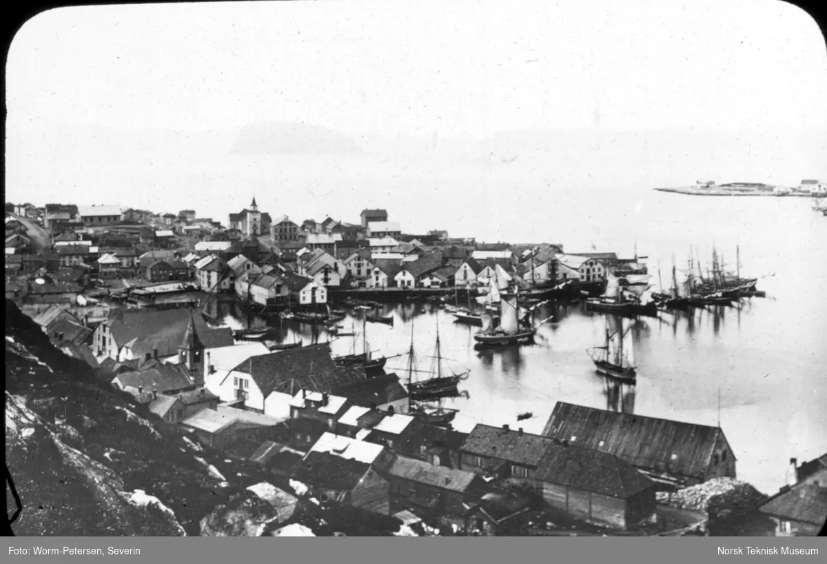 Parti av Hammerfest før brannen i 1890