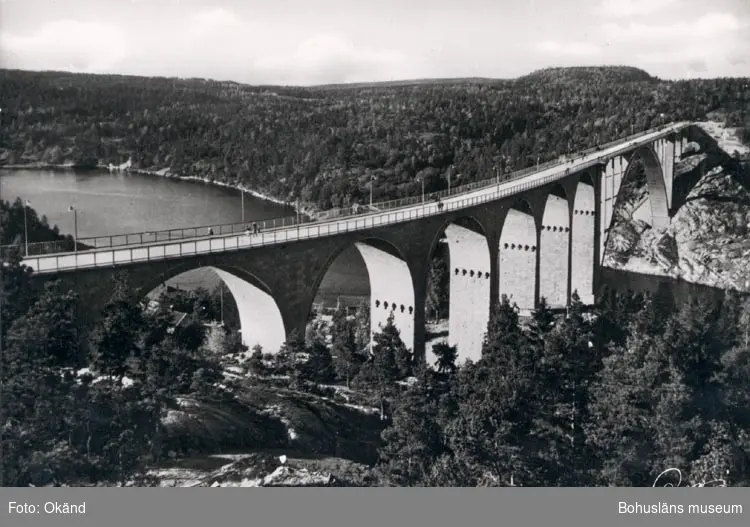 Tryckt text på kortet: "Halden. Svinesundbroen. Norge-Sverige, Nord-Europas höyeste brospenn 67 m. o. h.".
"EBERH B. OPPI A/S KUNSTFORLAG, OSLO".