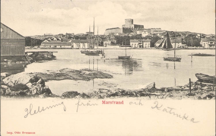 Tryckt text på kortet: "Marstrand."
"Otto Svensson."