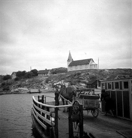 Linfärjan i Hamburgsund på 1930- eller 1940-talet